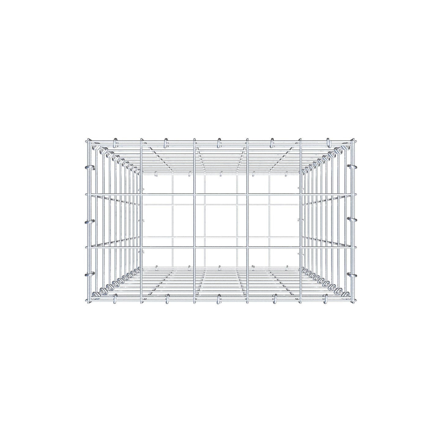 Gabion 100 cm x 50 cm x 30 cm (L x H x D), maskstorlek 10 cm x 10 cm, C-ring