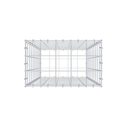 Gabion 100 cm x 50 cm x 30 cm (L x H x D), maskstorlek 10 cm x 10 cm, C-ring