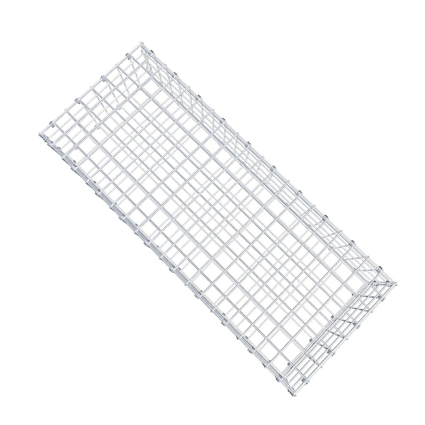 Gabbione 100 cm x 20 cm x 40 cm (L x H x P), maglia 5 x 5 cm, anello a spirale