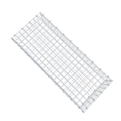 Gabbione 100 cm x 20 cm x 40 cm (L x H x P), maglia 5 x 5 cm, anello a spirale