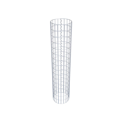 Gabion column around 32 cm diameter, 160 cm height, mesh size 5 cm x 10 cm