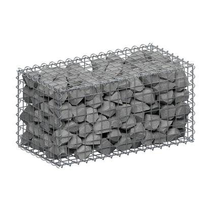 Schanskorf 80 cm x 40 cm x 40 cm (L x H x D), maaswijdte 5 cm x 5 cm, spiraalvormig