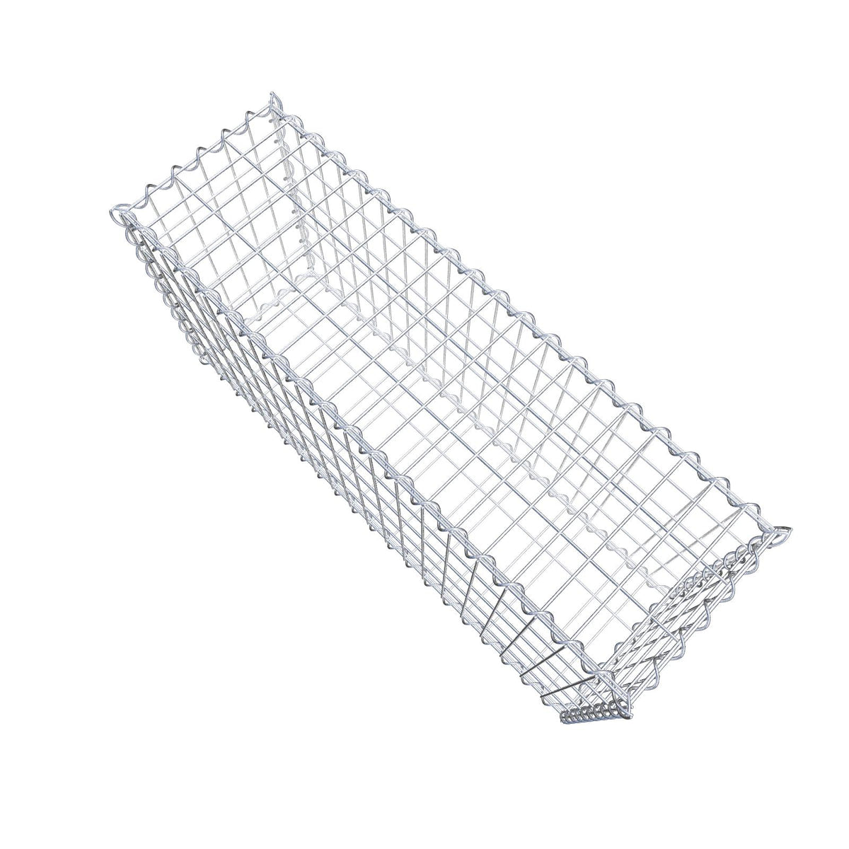 Gabião 100 cm x 50 cm x 30 cm (C x A x P), malhagem 5 cm x 10 cm, espiral