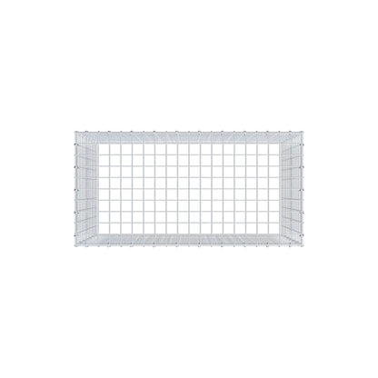 Typ 3 påbyggnadsgabion 100 cm x 70 cm x 50 cm (L x H x D), maskstorlek 5 cm x 5 cm, C-ring
