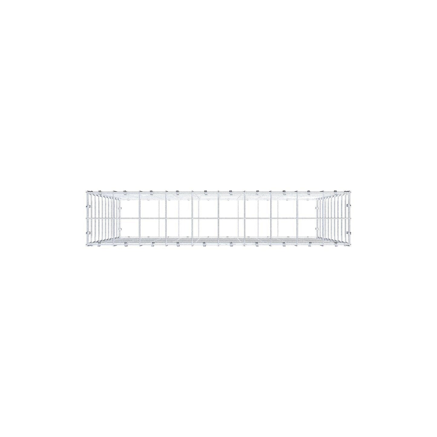 Gabion 100 cm x 100 cm x 20 cm (L x H x P), mailles 10 x 10 cm, anneau en spirale