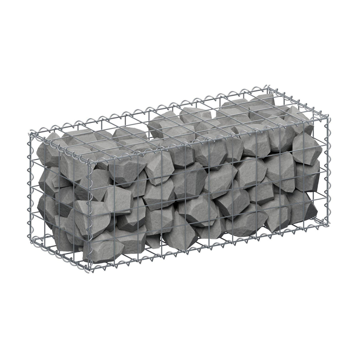 Gabion 100 cm x 40 cm x 40 cm (L x H x D), maskestørrelse 10 cm x 10 cm, spiral