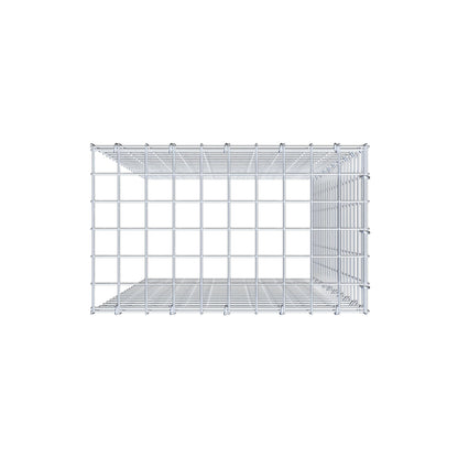 Typ 4 påbyggnadsgabion 100 cm x 50 cm x 30 cm (L x H x D), maskstorlek 5 cm x 5 cm, C-ring