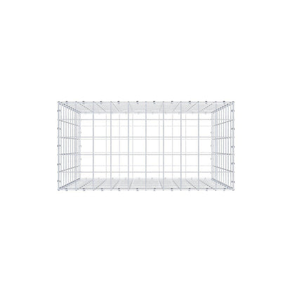 Gabion 100 cm x 100 cm x 50 cm (L x H x D), mesh size 10 x 10 cm, spiral ring