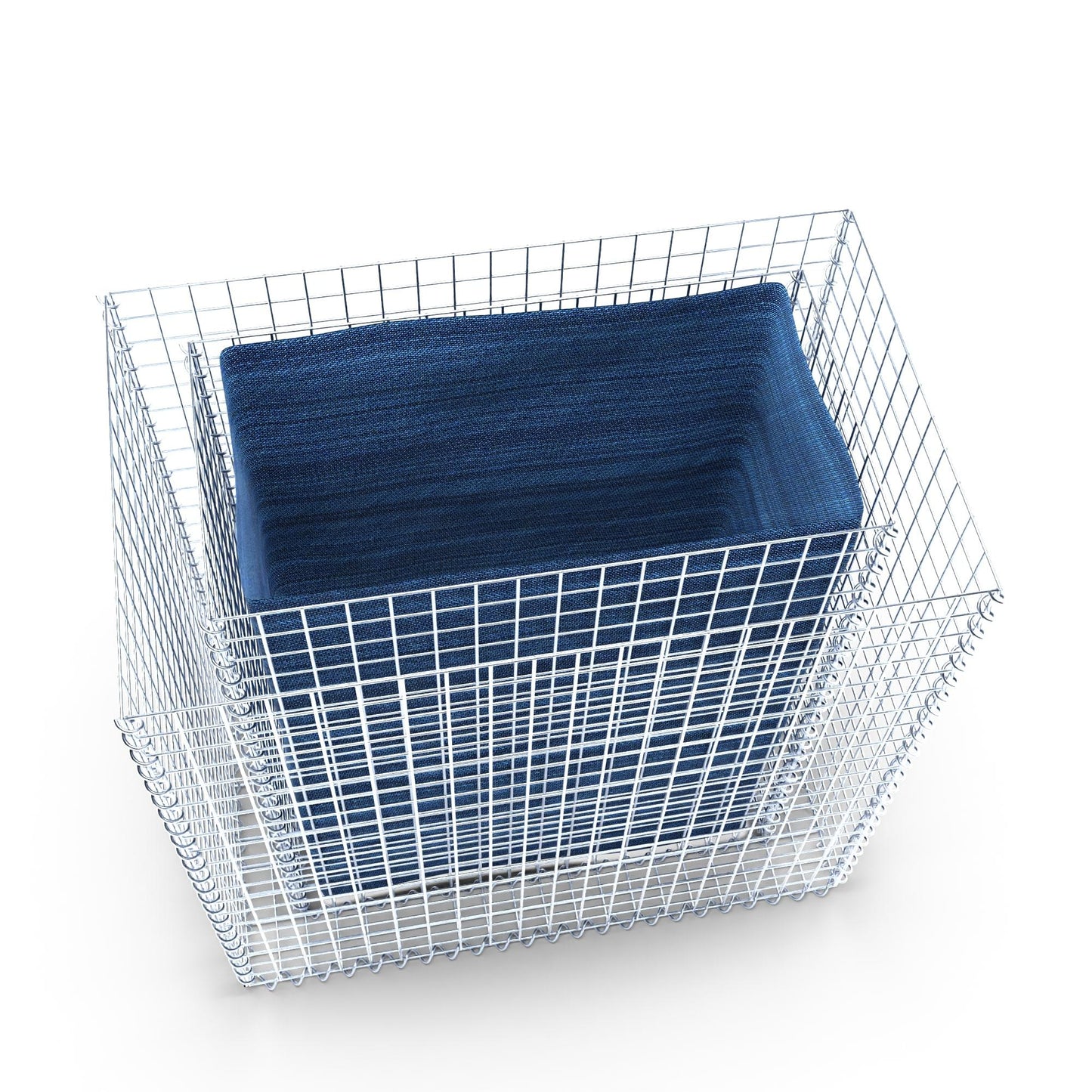 Högbädd, fyrkantig 100 cm x 100 cm x 60 cm (L x H x D), maskstorlek 5 x 5 cm, väggtjocklek 10 cm