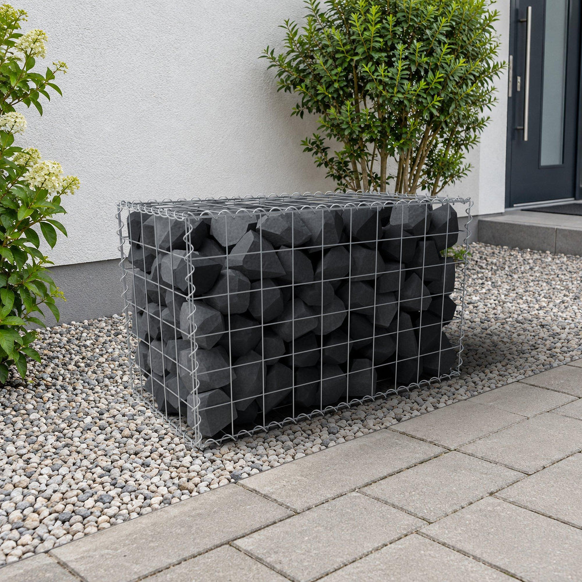 Gabião 100 cm x 60 cm x 50 cm (C x A x P), malhagem 10 cm x 10 cm, espiral