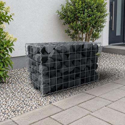 Gabião 100 cm x 60 cm x 50 cm (C x A x P), malhagem 10 cm x 10 cm, espiral