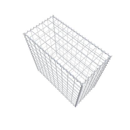 Gabião 100 cm x 100 cm x 50 cm (C x A x P), malhagem 10 cm x 10 cm, espiral