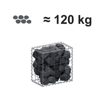 Gabion 50 cm x 50 cm x 30 cm (L x H x D), maskstorlek 10 cm x 10 cm, spiral