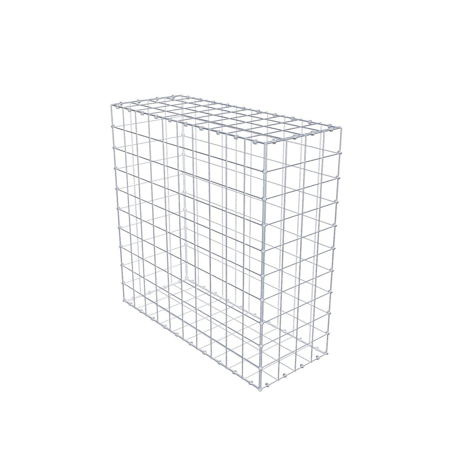 Gabião 100 cm x 100 cm x 40 cm (C x A x P), malhagem 10 x 10 cm, anel espiral