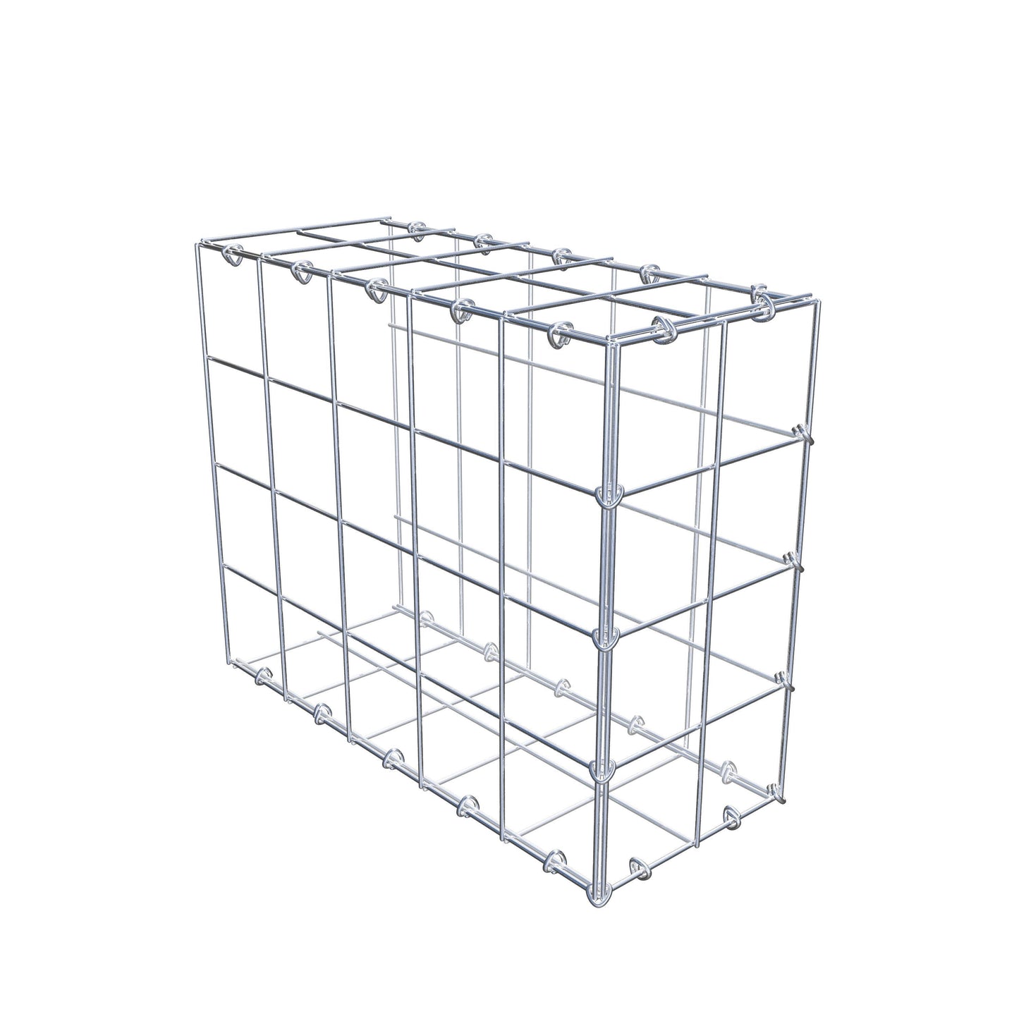 Gavión complementario de tipo 2 50 cm x 40 cm x 20 cm (L x A x P), malla 10 cm x 10 cm, anillo en C