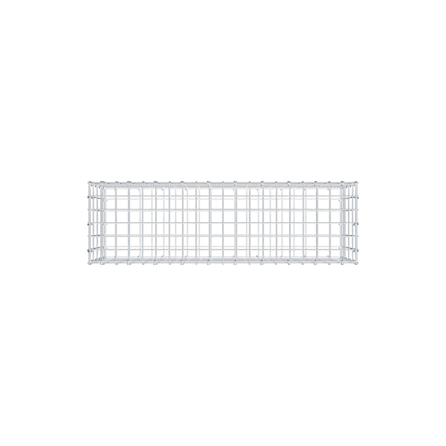 Gabbione 100 cm x 40 cm x 30 cm (L x H x P), maglia 5 cm x 10 cm, anello a C