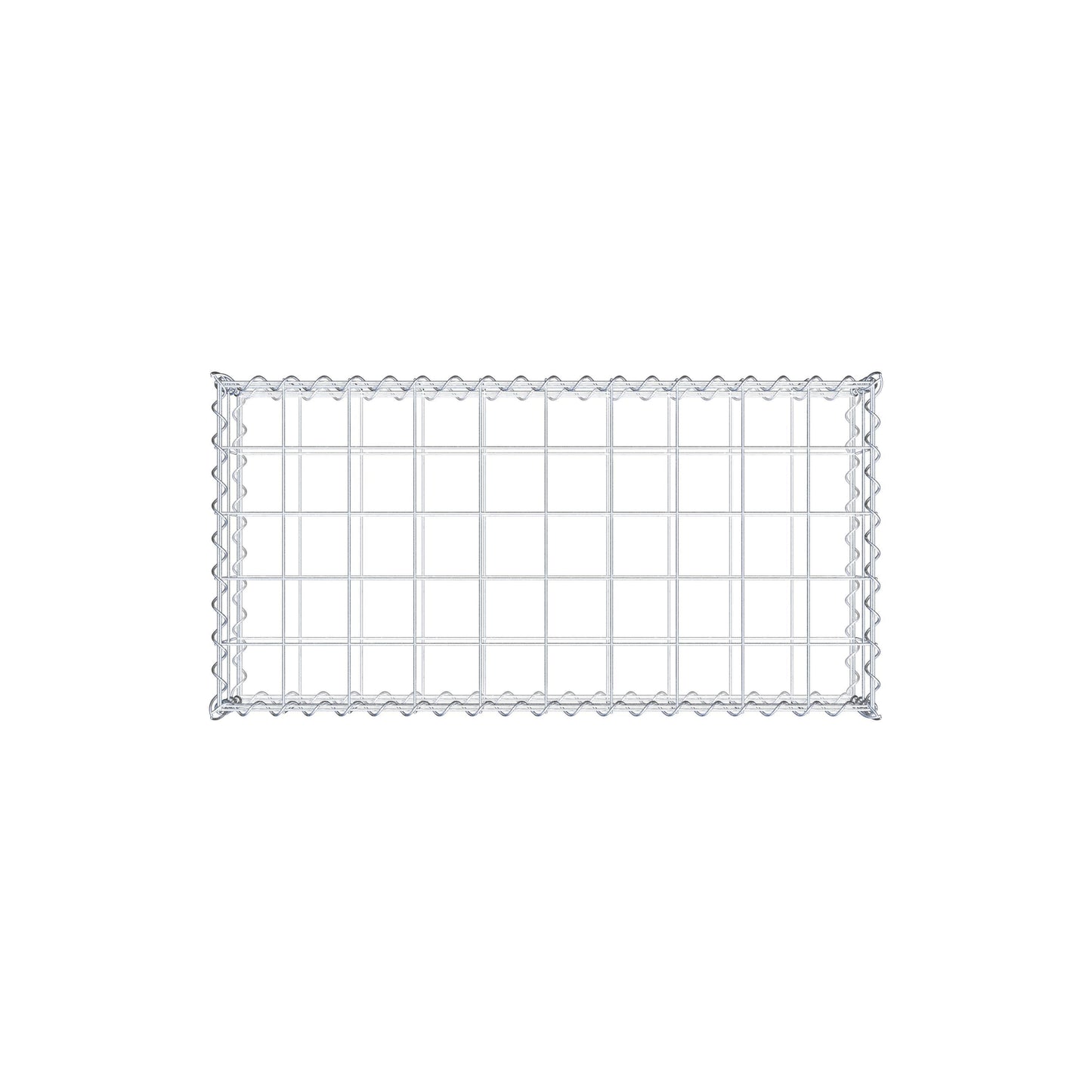 Gabion 100 cm x 20 cm x 50 cm (L x H x D), maskestørrelse 10 cm x 10 cm, spiral