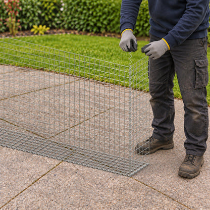 Gabion 200 cm x 100 cm x 30 cm (L x H x D), maskstorlek 5 cm x 5 cm, spiral