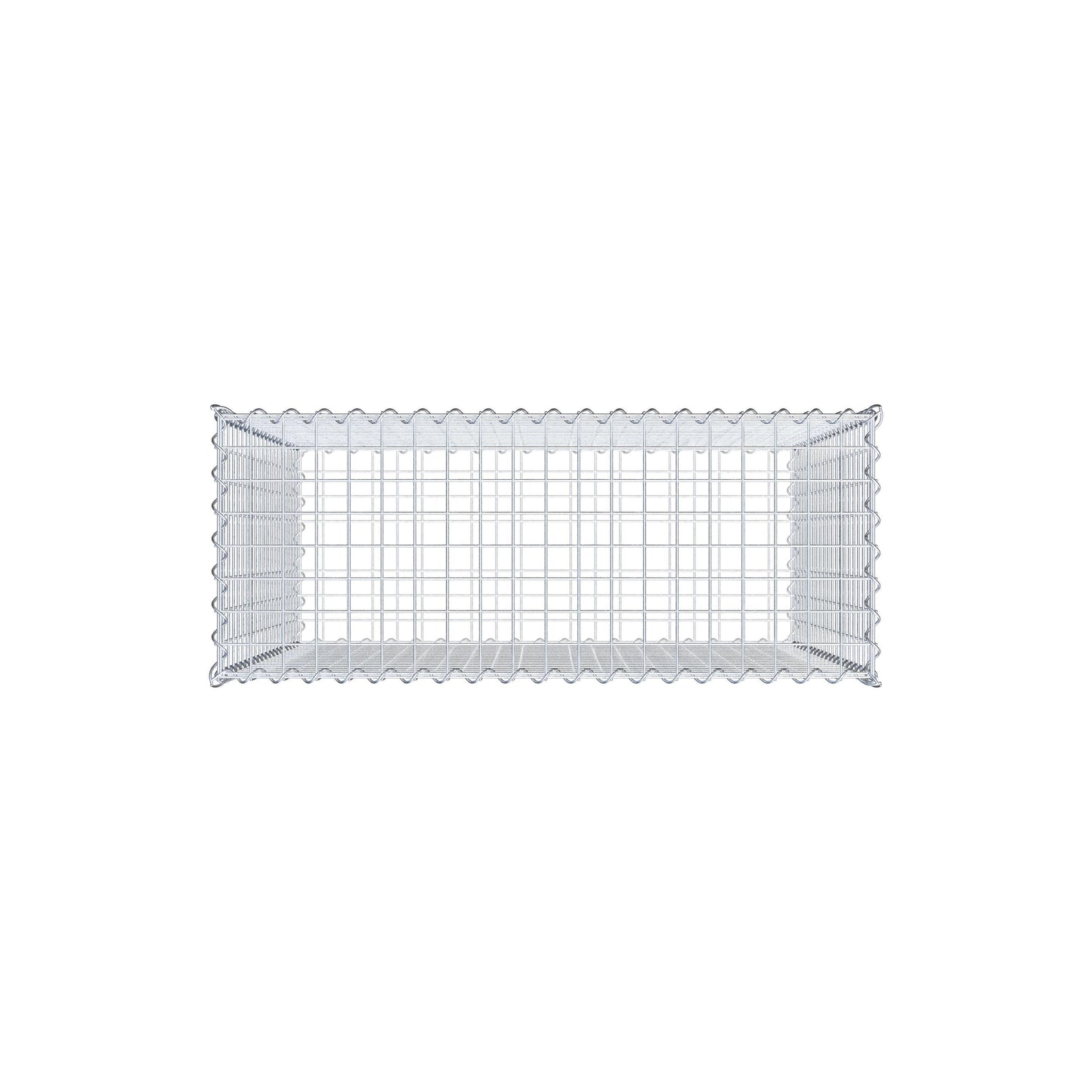 Gabion 100 cm x 100 cm x 40 cm (L x H x D), maskstorlek 5 cm x 5 cm, spiral