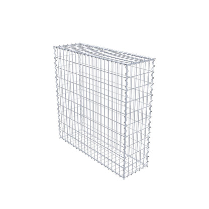 Gabion 100 cm x 100 cm x 30 cm (L x H x D), maskestørrelse 5 cm x 10 cm, spiral