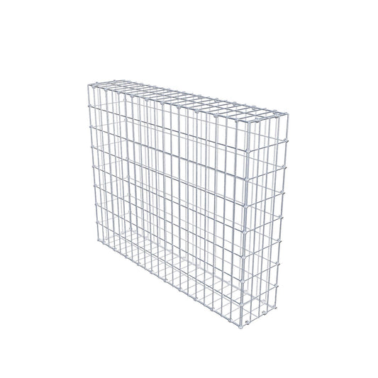 Gabione 100 cm x 80 cm x 20 cm (L x H x T), Maschenweite 5 x 10 cm, Spiralring