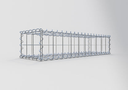 Gabion 100 cm x 20 cm x 30 cm (L x H x D), maskstorlek 10 cm x 10 cm, spiral
