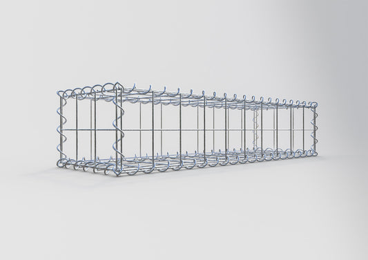 Gabion 100 cm x 20 cm x 30 cm (L x H x D), maskstorlek 10 cm x 10 cm, spiral
