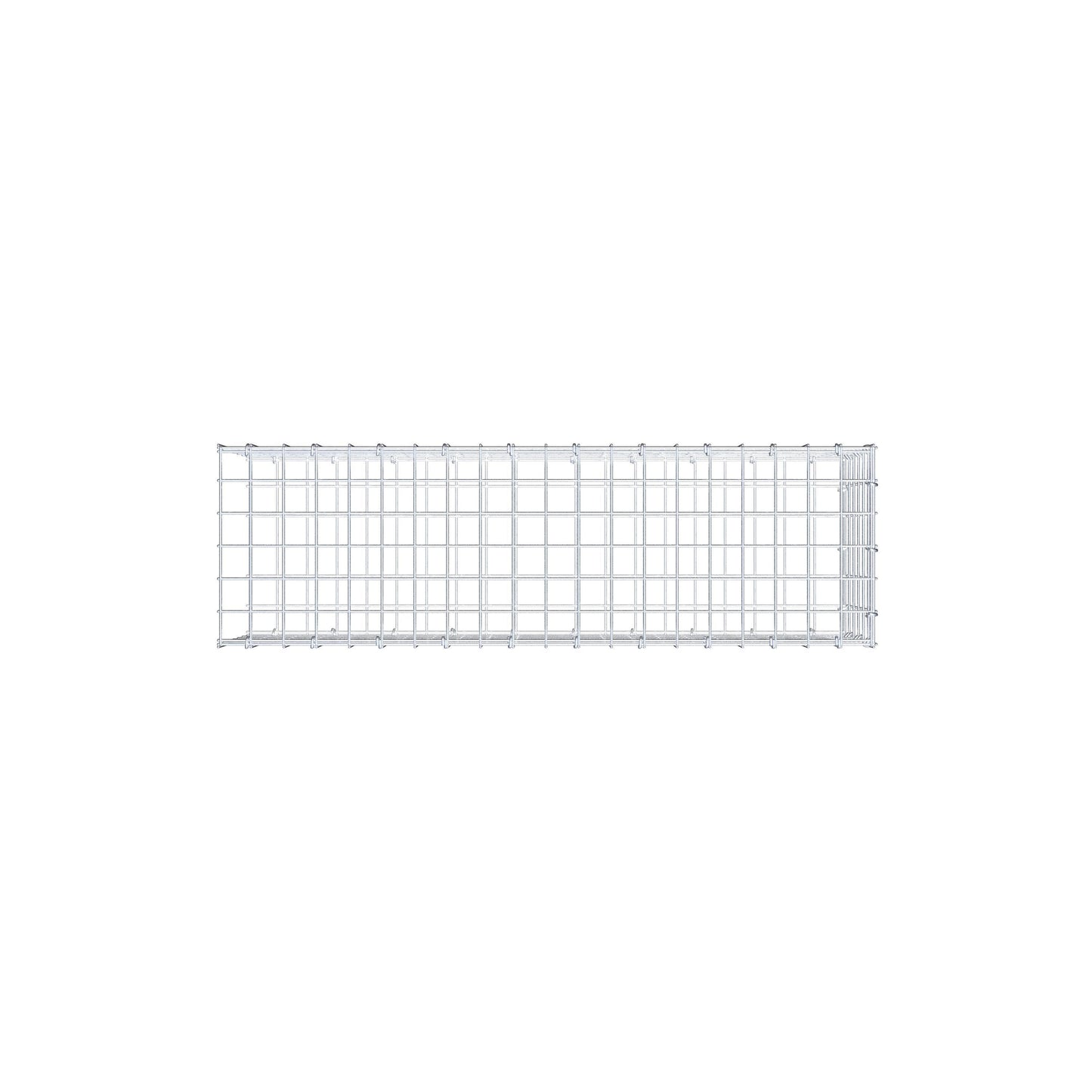 Monteret gabion type 2 100 cm x 30 cm x 30 cm (L x H x D), maskestørrelse 5 cm x 5 cm, C-ring