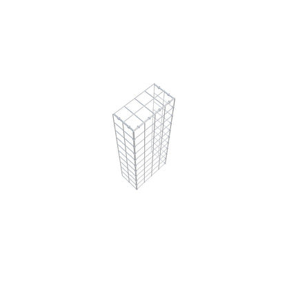 Typ 4 påbyggnadsgabion 100 cm x 20 cm x 40 cm (L x H x D), maskstorlek 10 cm x 10 cm, C-ring