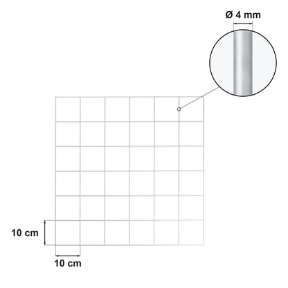 Gabione 100 cm x 30 cm x 40 cm (L x H x T), Maschenweite 10 cm x 10 cm, Spirale