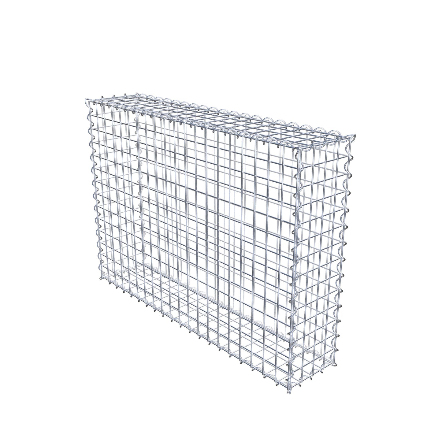 Schanskorf 100 cm x 70 cm x 20 cm (L x H x D), maaswijdte 5 cm x 5 cm, spiraalvormig