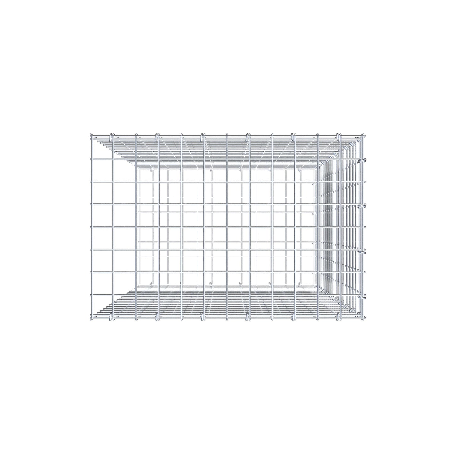 Gabbione aggiuntivo di tipo 2 100 cm x 60 cm x 40 cm (L x H x P), maglia 5 cm x 5 cm, anello a C