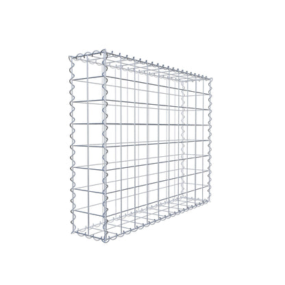 Gabion 100 cm x 80 cm x 20 cm (L x H x D), maskstorlek 10 cm x 10 cm, spiral