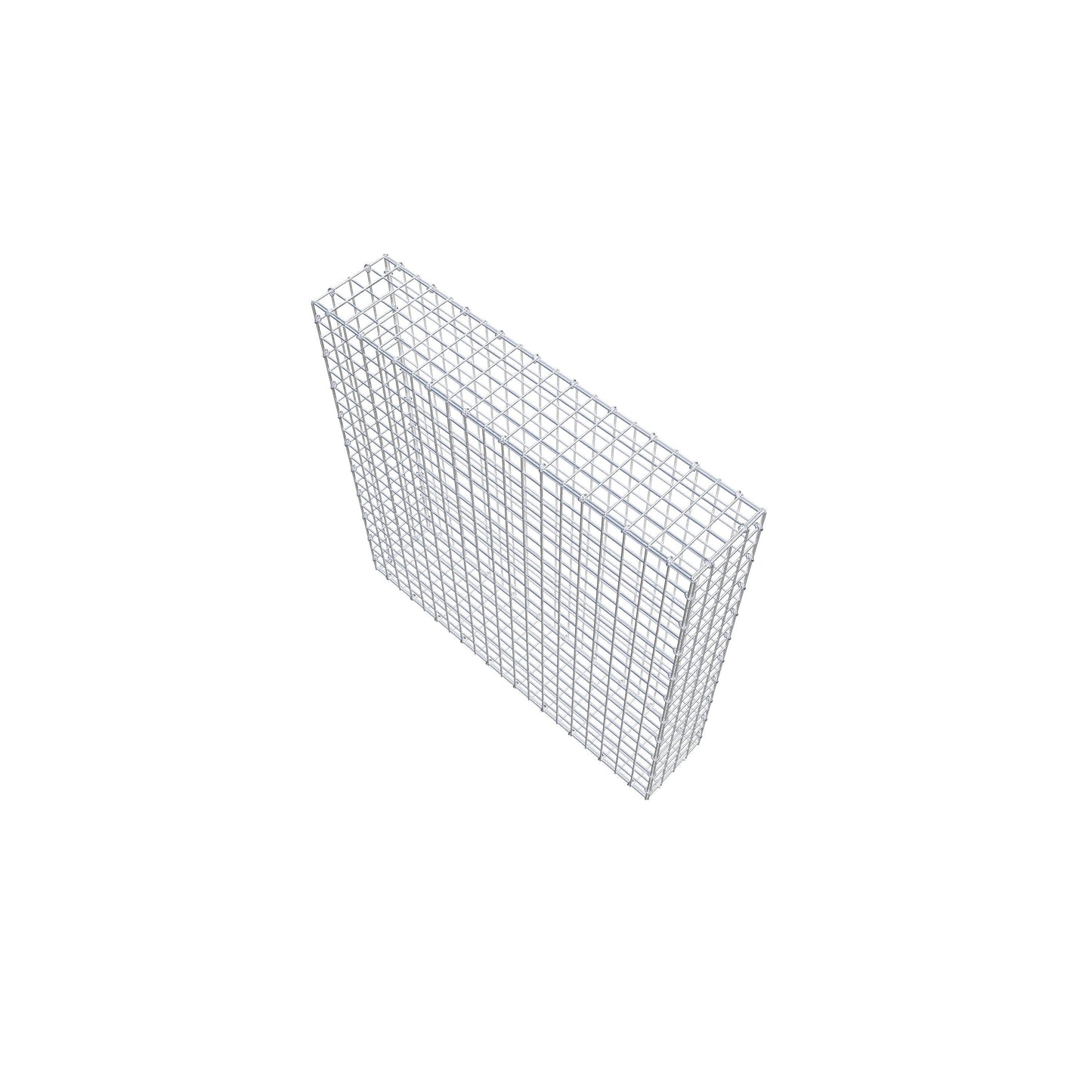 Gavión 100 cm x 100 cm x 20 cm (L x A x P), malla 5 cm x 5 cm, anillo en C