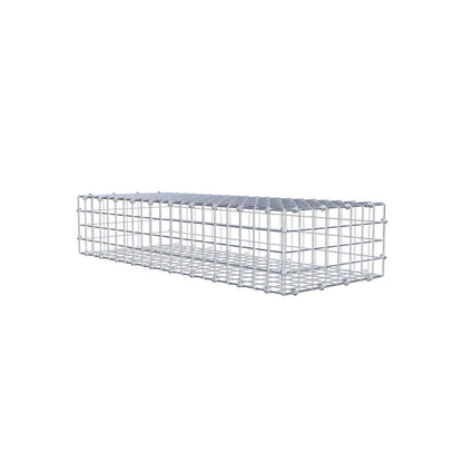 Gabbione 100 cm x 20 cm x 40 cm (L x H x P), maglia 5 x 5 cm, anello a spirale