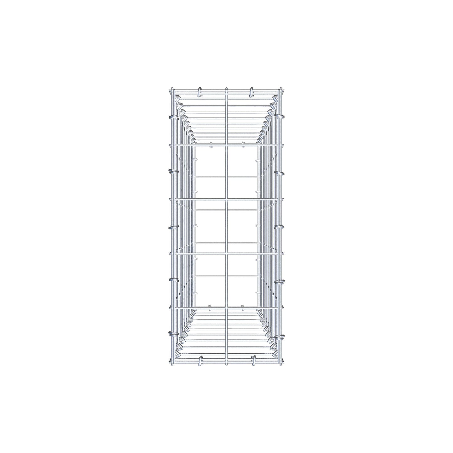 Gabione 100 cm x 20 cm x 50 cm (L x H x T), Maschenweite 10 cm x 10 cm, C-Ring