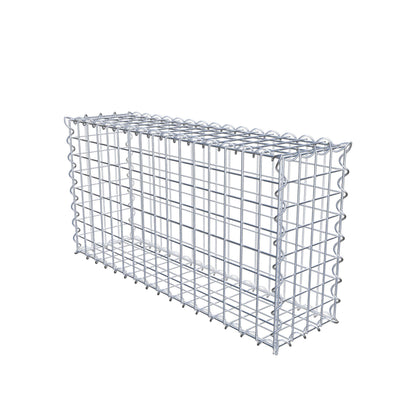 Schanskorf 80 cm x 40 cm x 20 cm (L x H x D), maaswijdte 5 cm x 5 cm, spiraalvormig
