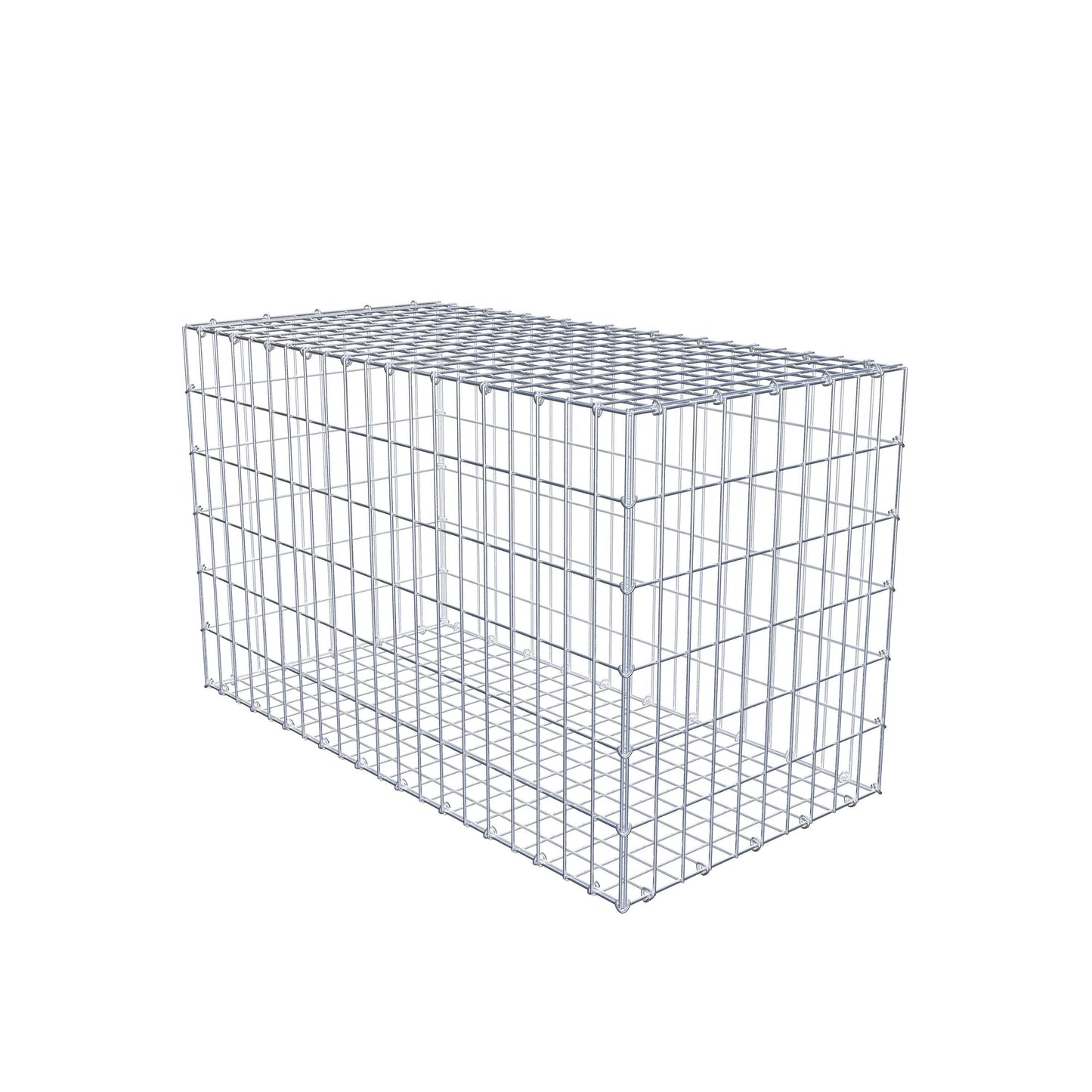 Gabião 100 cm x 60 cm x 50 cm (C x A x P), malhagem 5 cm x 10 cm, anel C
