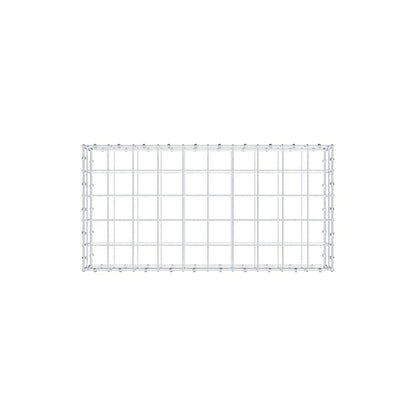 Gabion 100 cm x 20 cm x 50 cm (L x H x D), maskstorlek 10 x 10 cm, spiralring