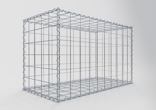 Gabion 100 cm x 60 cm x 50 cm (L x H x D), maskstorlek 10 cm x 10 cm, spiral