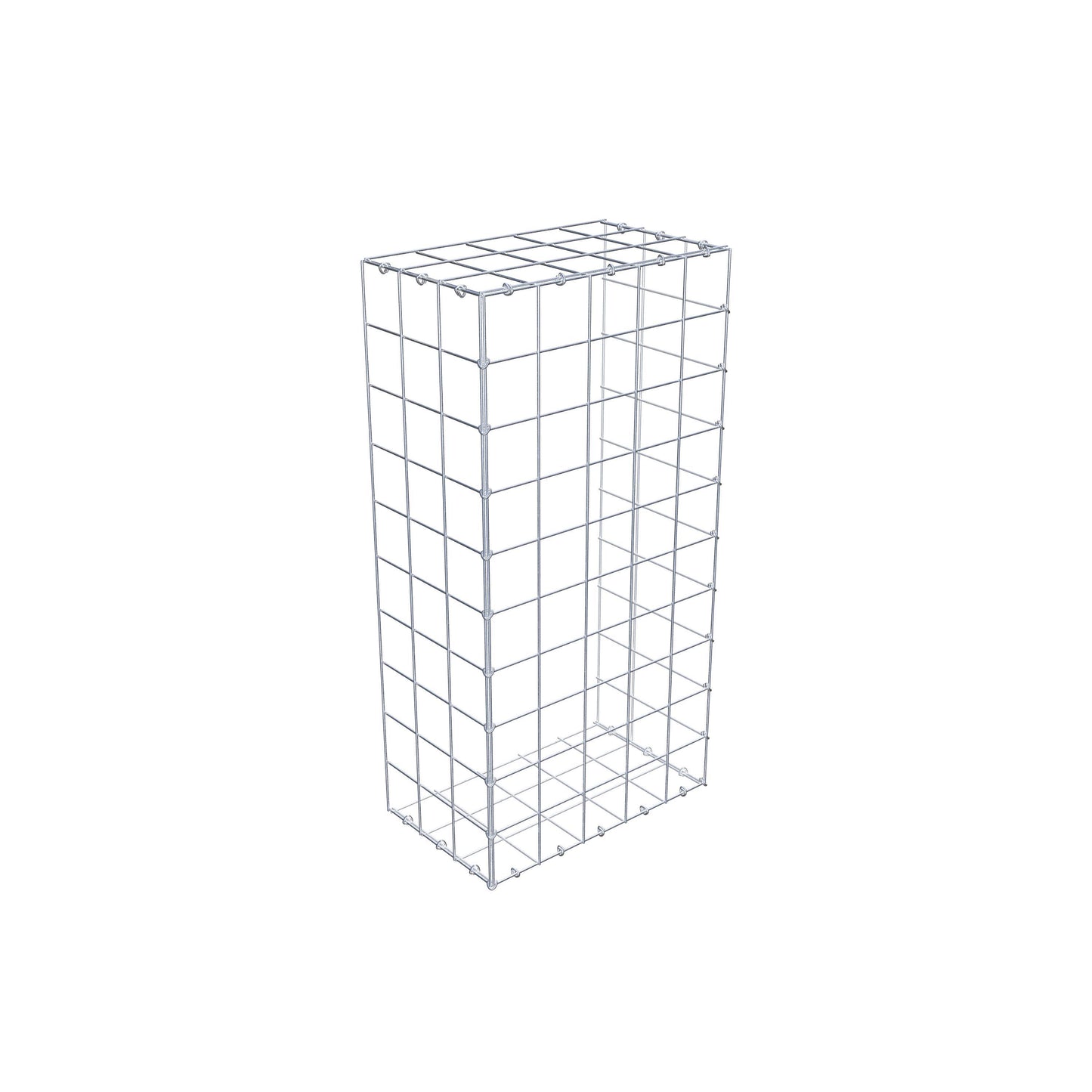 Typ 2 påbyggnadsgabion 100 cm x 30 cm x 50 cm (L x H x D), maskstorlek 10 cm x 10 cm, C-ring