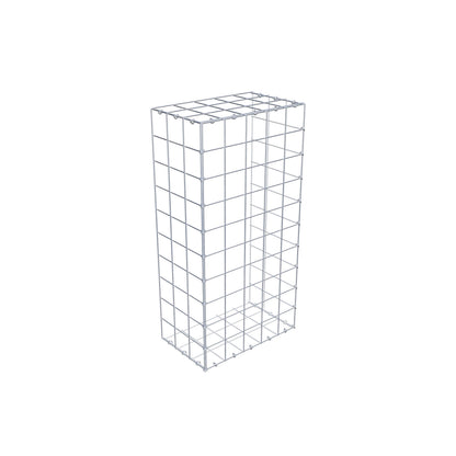Typ 2 påbyggnadsgabion 100 cm x 30 cm x 50 cm (L x H x D), maskstorlek 10 cm x 10 cm, C-ring