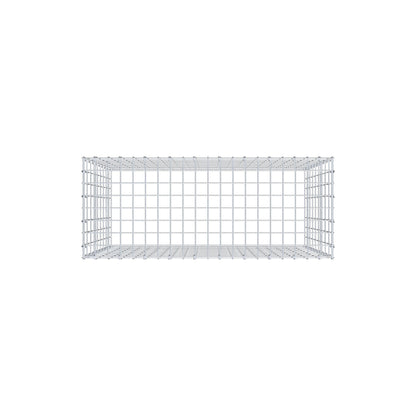 Typ 3 påbyggnadsgabion 100 cm x 90 cm x 40 cm (L x H x D), maskstorlek 5 cm x 10 cm, C-ring