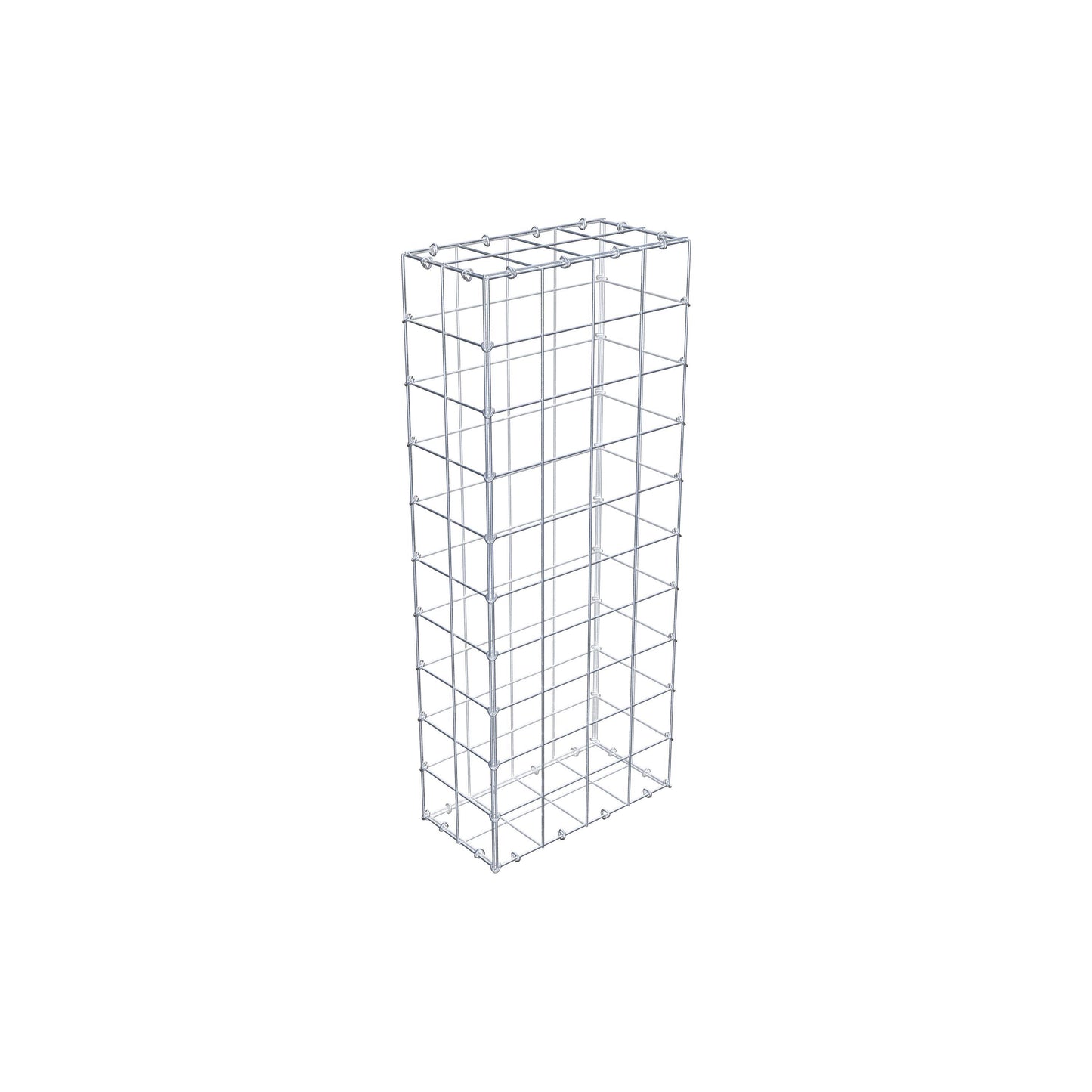 Gabione 100 cm x 20 cm x 40 cm (L x H x T), Maschenweite 10 cm x 10 cm, C-Ring
