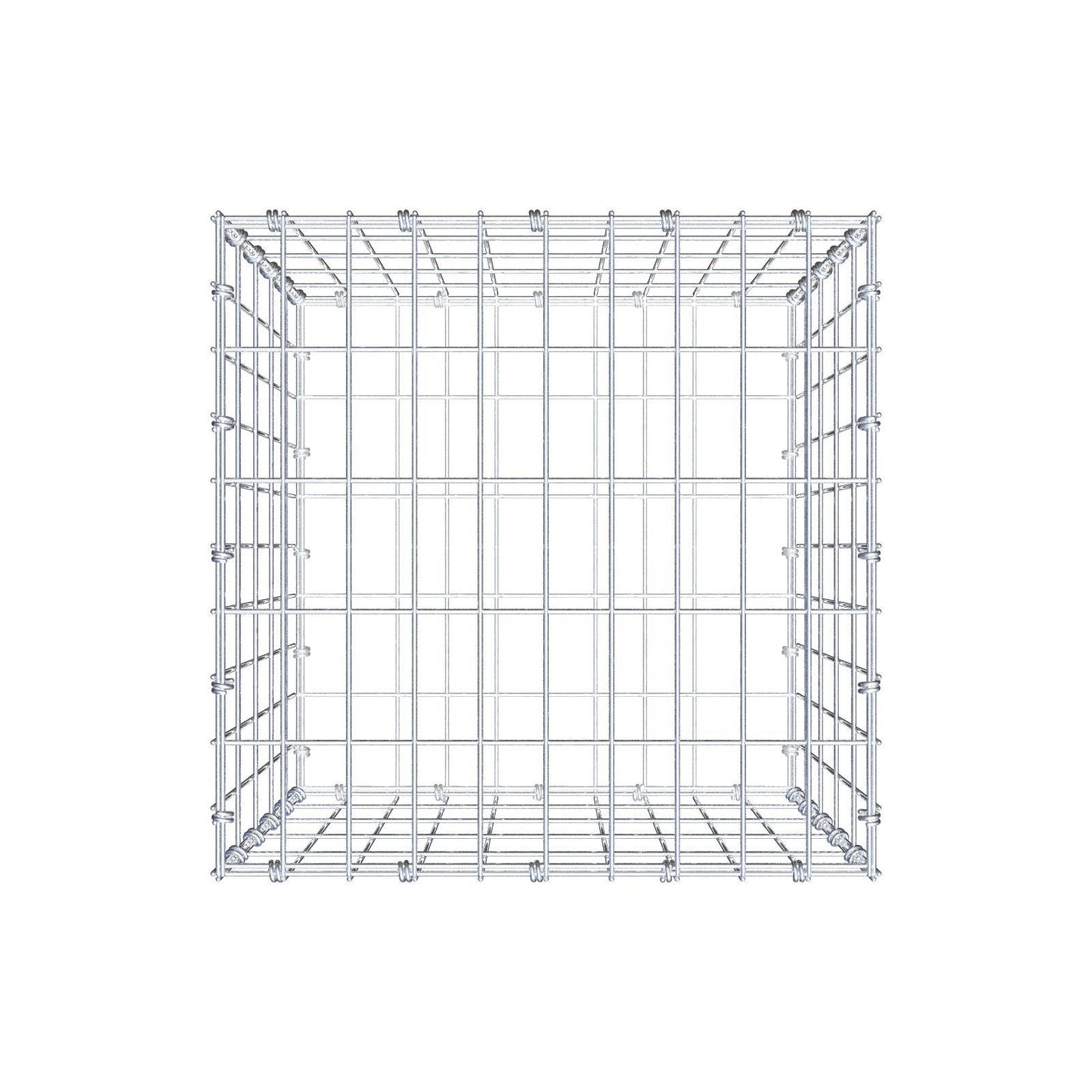 Gabbione 50 cm x 50 cm x 50 cm (L x H x P), maglia 5 x 10 cm, anello a spirale