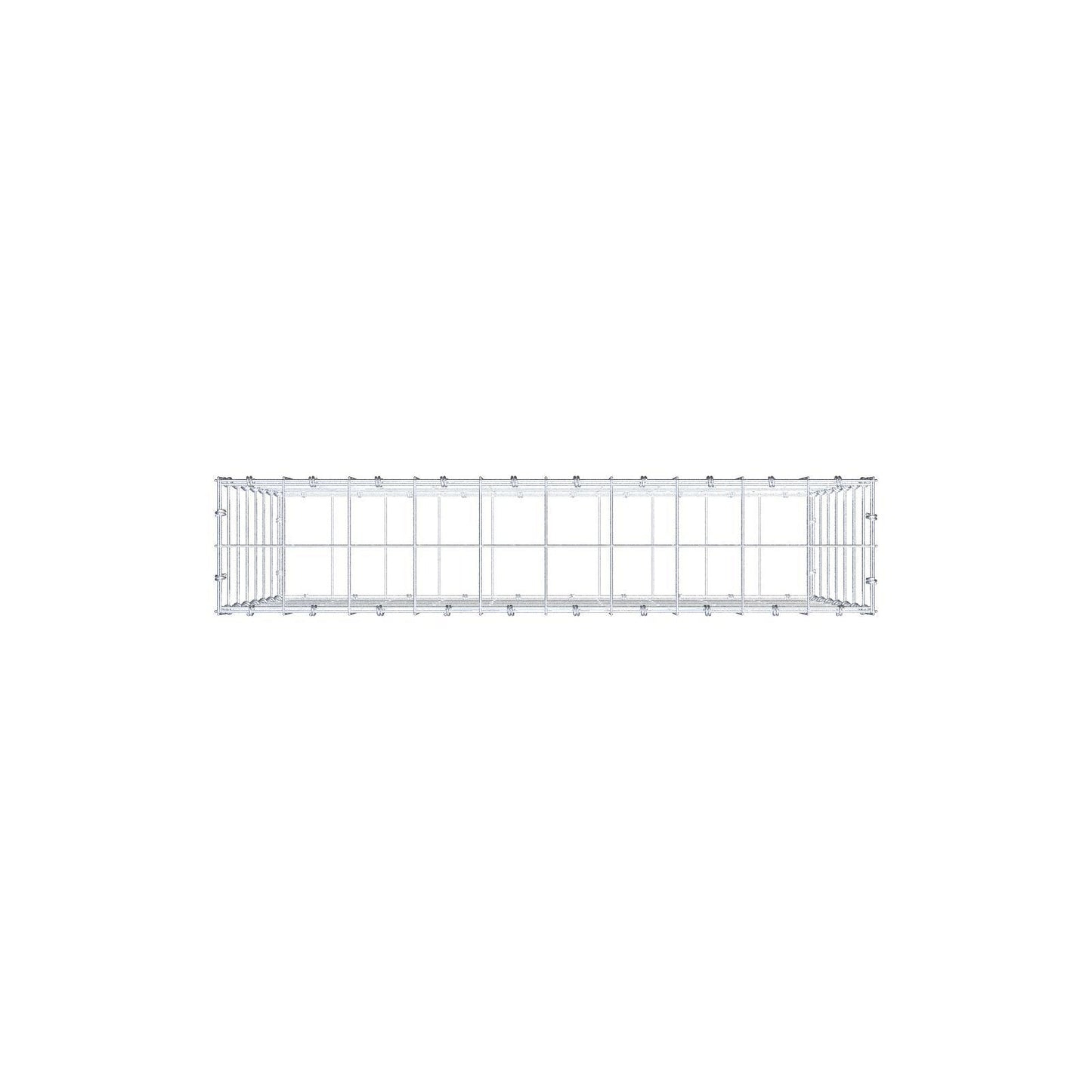 Gabion 100 cm x 70 cm x 20 cm (L x H x P), mailles 10 x 10 cm, anneau en spirale