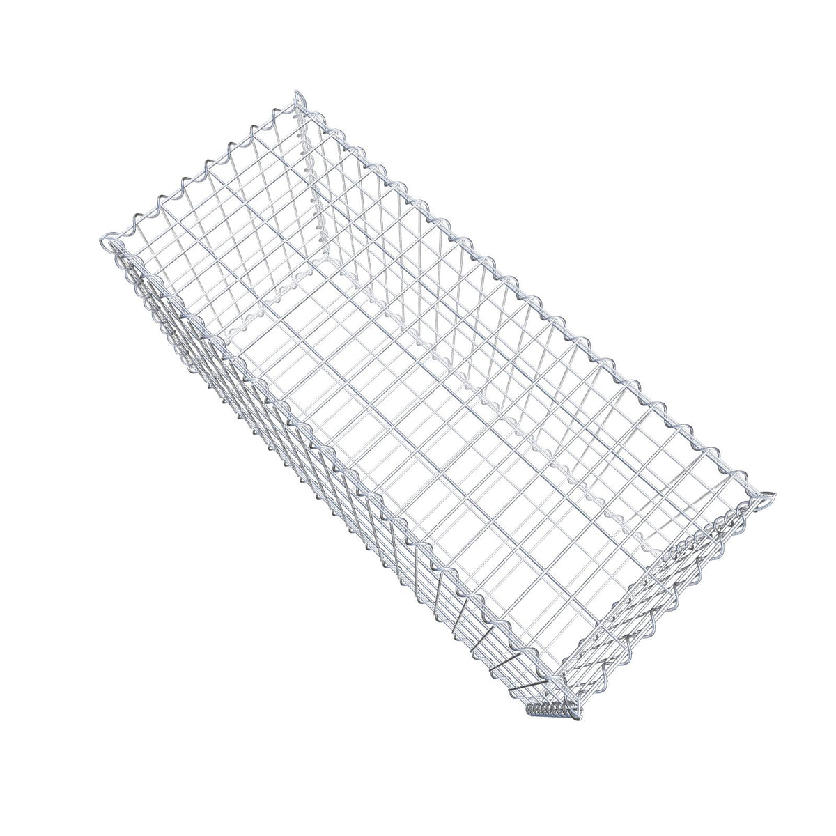 Schanskorf 100 cm x 50 cm x 40 cm (L x H x D), maaswijdte 5 cm x 10 cm, spiraalvormig