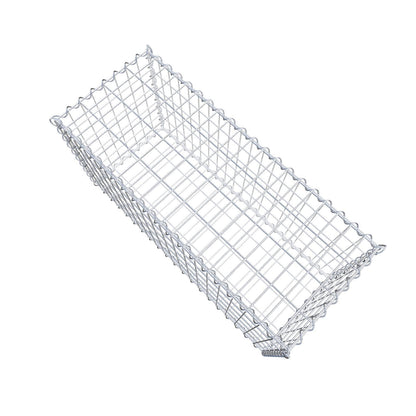 Schanskorf 100 cm x 50 cm x 40 cm (L x H x D), maaswijdte 5 cm x 10 cm, spiraalvormig