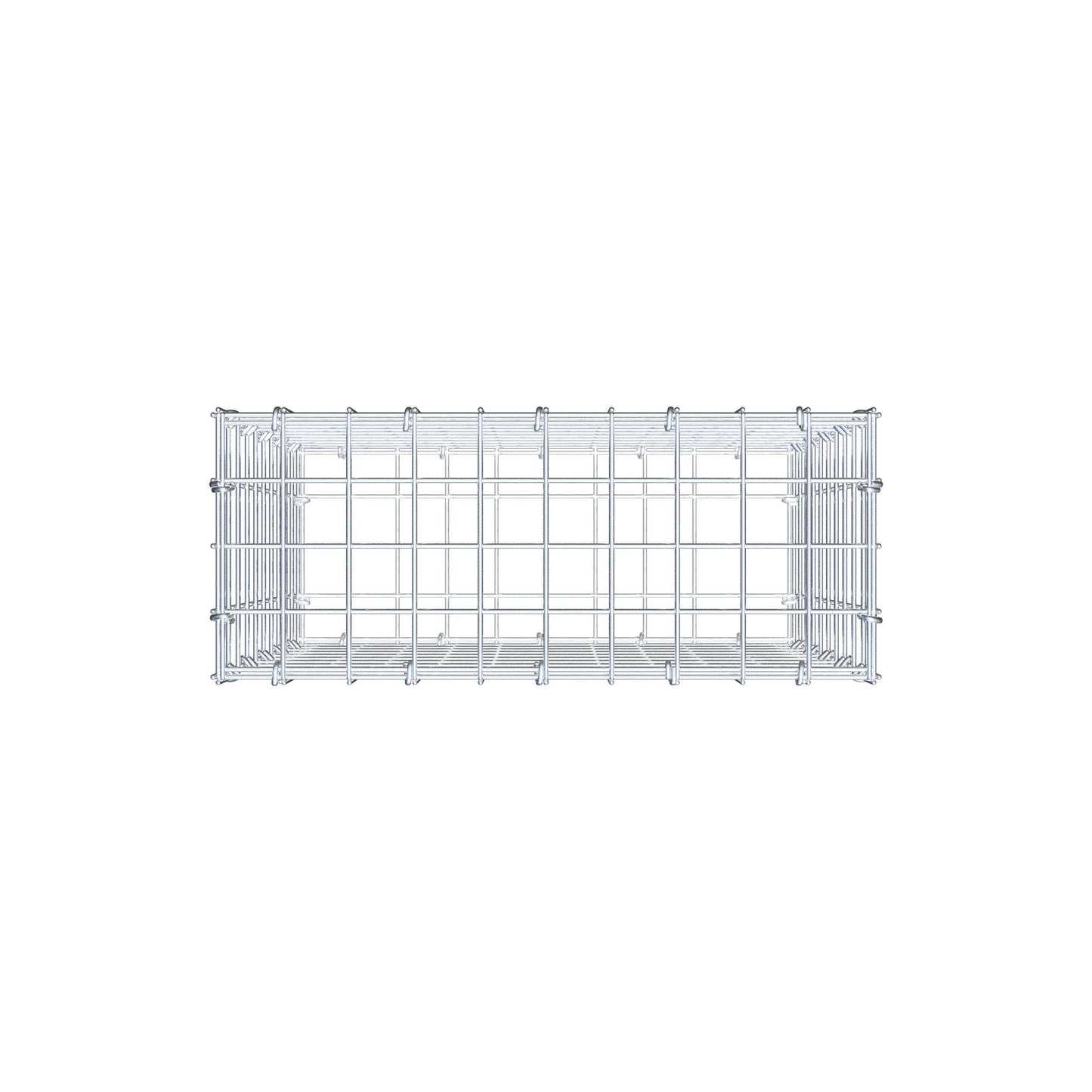 Gabion 50 cm x 50 cm x 20 cm (L x H x D), maskstorlek 5 cm x 5 cm, C-ring