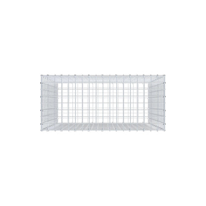 Gabione 100 cm x 90 cm x 40 cm (L x H x T), Maschenweite 5 cm x 5 cm, C-Ring